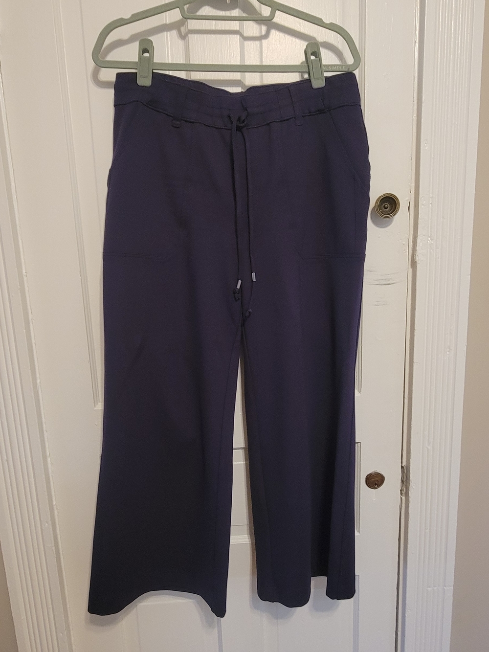 Democracy Wide-Leg Drawstring Pants in Deep Navy